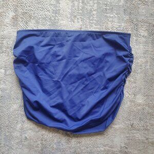 Lime Ricki Women Swim Skirt Blue Size XXL Ruched Built In Panty Bottoms